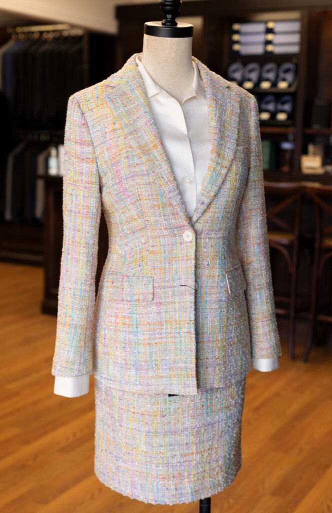 womens custom tweed suit